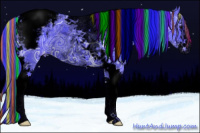 Horse Color:Void Painted Watercolor Black Ice Sabino Tobiano Appaloosa Rabicano