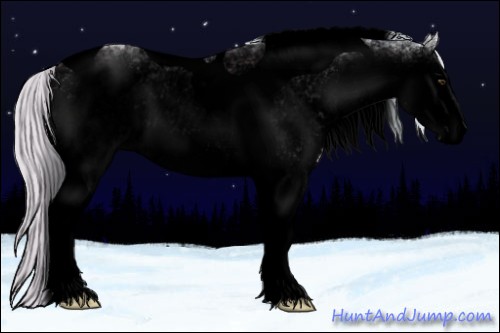 Horse Color:Void Watercolor White Spotted Silver Bay Ice Tobiano 