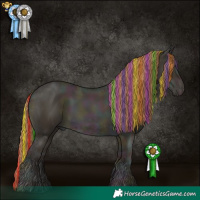 Horse Color:Painted Midnight Grullo Ice Pearl 