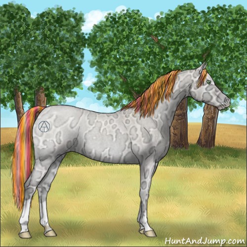 Horse Color:Painted Perlino Ice Roan Onyx 