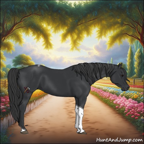 Horse Color:Black Tobiano 