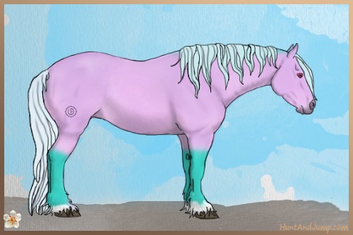 Horse Color:Watercolor Silver Bay Chinchilla Rabicano 