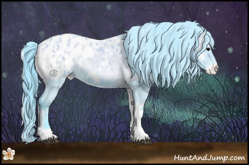 Horse Color:Watercolor Bay Onyx Tobiano Appaloosa