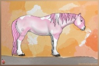 Horse Color:Watercolor Blue Onyx Chinchilla Tobiano 