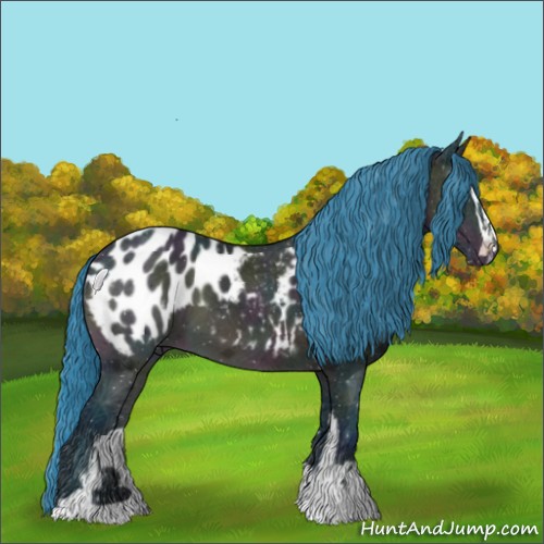 Horse Color:Watercolor Midnight Bay Ice Sabino Blanket 