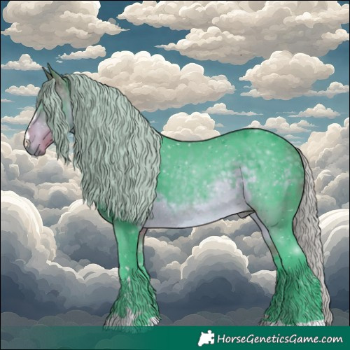 Horse Color:Watercolor Silver Buckskin Rabicano 
