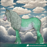 Horse Color:Watercolor Silver Buckskin Rabicano 