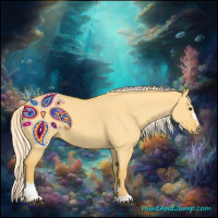 Horse Color:Palomino Roan Dun Sabino 