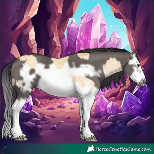 Horse Color:Buckskin Dun Sabino Splash and Smoky Grullo Splash Frame
