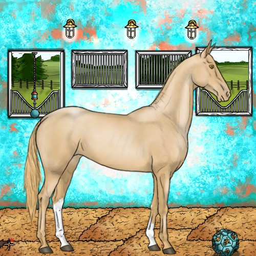 Horse Color:Red Roan Pearl 