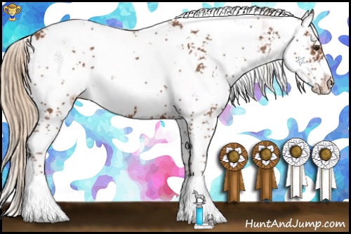 Horse Color:Chestnut Sabino