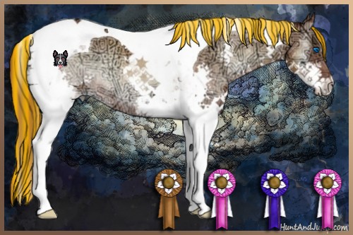 Horse Color:Painted Red Onyx Ice Splash Tobiano Rabicano 