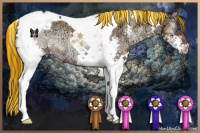 Horse Color:Painted Red Onyx Ice Splash Tobiano Rabicano 