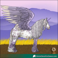 Horse Color:Watercolor White Spotted Silver Brown Ice 