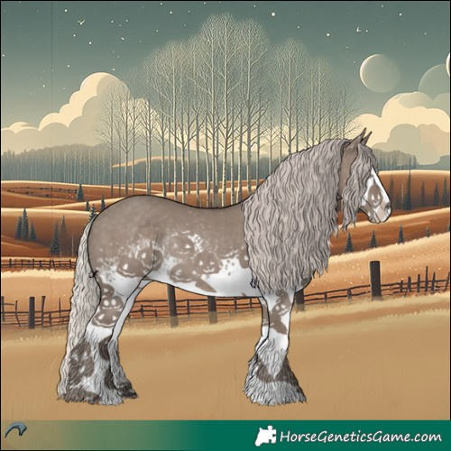 Horse Color:White Spotted Silver Grullo Rabicano 
