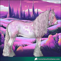 Horse Color:Watercolor White Spotted Silver Bay Ice Onyx 