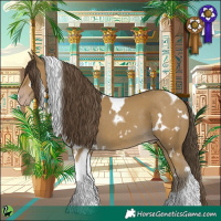 Horse Color:White Spotted Classic Cream Champagne Tobiano