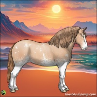 Horse Color:White Spotted Gold Champagne Rabicano