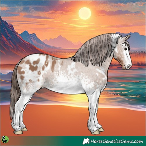 Horse Color:White Spotted Classic Champagne Appaloosa