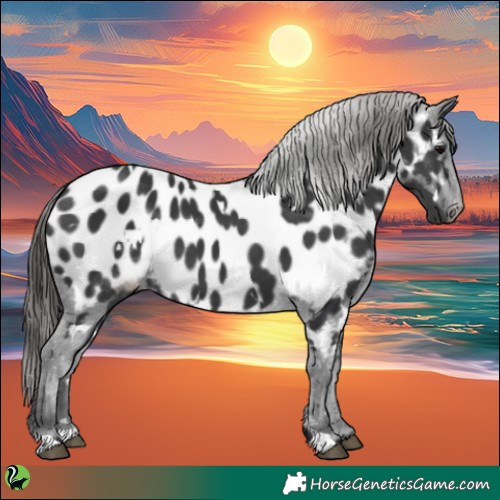 Horse Color:White Spotted Black Appaloosa