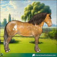 Horse Color:White Spotted Sable Cream Champagne