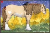 Horse Color:Amber Cream Champagne Roan Frame Varnish 