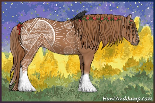 Horse Color:White Spotted Chestnut Tobiano