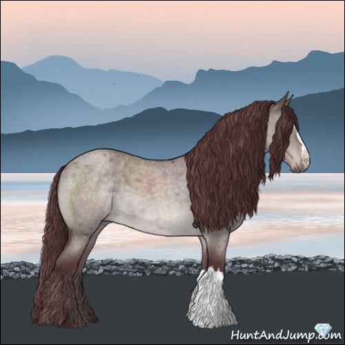Horse Color:Platinum Chocolate Brown Roan Dun 