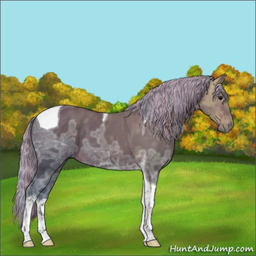 Horse Color:Painted Silver Brown Ice Tobiano
