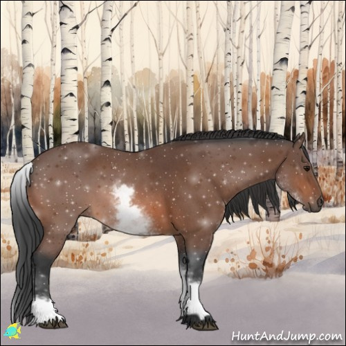 Horse Color:White Spotted Bay Roan