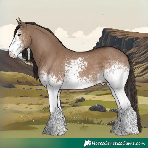 Horse Color:White Spotted Liver Red Dun 