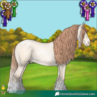 Horse Color:White Spotted Sable Cream Champagne Pearl Dun Splash