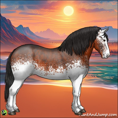 Horse Color:White Spotted Brown
