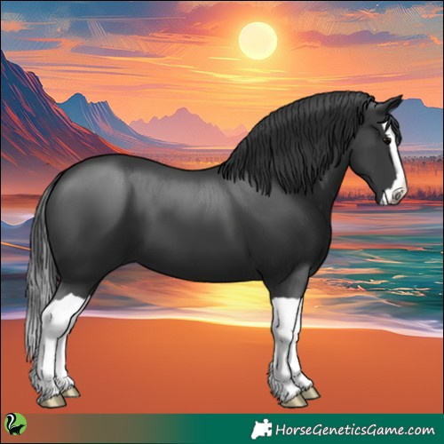 Horse Color:Black Splash