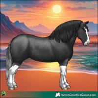 Horse Color:Black Splash