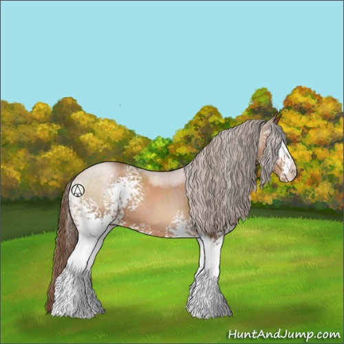 Horse Color:White Spotted Brown Pearl Tobiano 