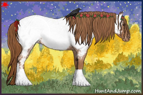 Horse Color:Red Roan Near Fewspot 