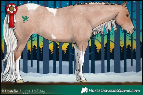 Horse Color:Silver Sable Champagne Roan Tobiano