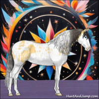 Horse Color:Buckskin Splash Tobiano and Buckskin Splash Tobiano