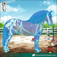 Horse Color:Thunderstruck Watercolor Liver Chestnut Appaloosa Rabicano 