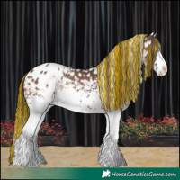Horse Color:Painted White Spotted Brown Snowflake Varnish 