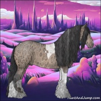 Horse Color:Bay Ice Dun Tobiano 