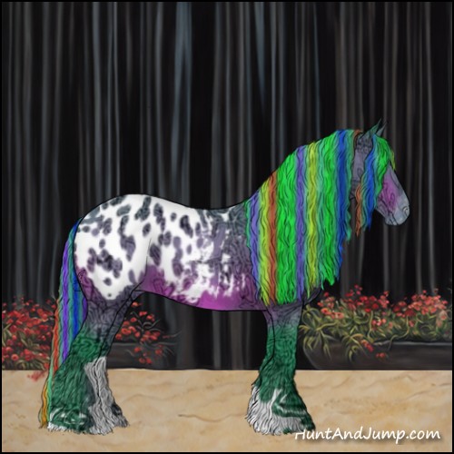 Horse Color:Painted Watercolor Bay Ice Appaloosa 
