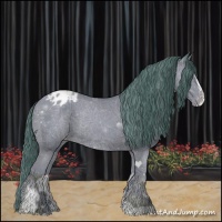 Horse Color:Watercolor Classic Champagne Sabino Appaloosa 