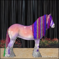 Horse Color:Painted Watercolor Grullo Onyx Rabicano 