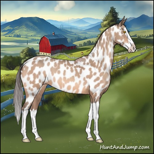 Horse Color:Amber Champagne Splash Appaloosa 