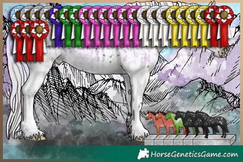 Horse Color:Void Watercolor Plaid White Spotted Chocolate Silver Sable Champagne Chinchilla Ice Onyx Mushroom Sabino and Nacre Plaid White Spotted Buckskin Chinchilla Ice Pearl Onyx Mushroom Splash Fewspot