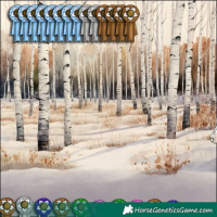 Horse Color:Bay Mushroom Snowflake Varnish