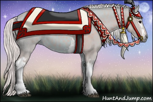 Horse Color:Watercolor White Spotted Silver Black 