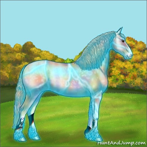 Horse Color:Nacre Thunderstruck Red Onyx Ice Pearl Sabino 